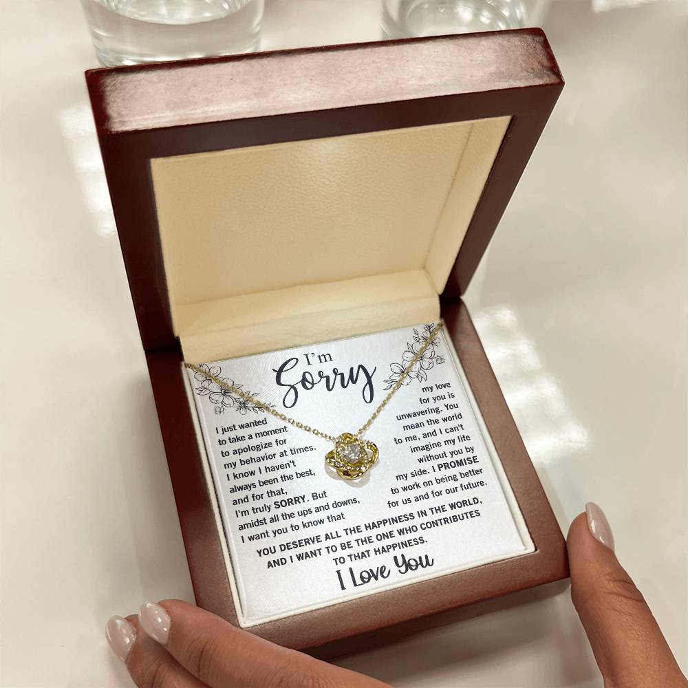 I'm Sorry - Love Knot Necklace For Her