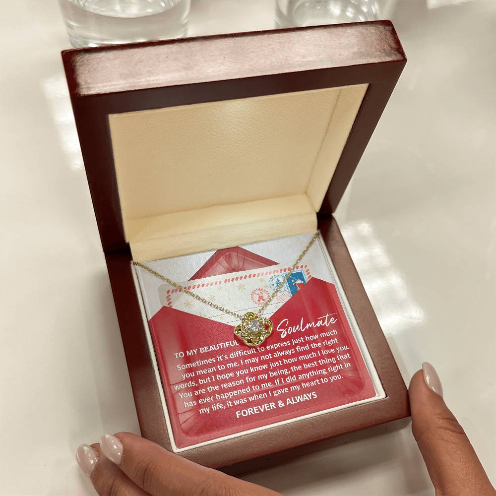 The Reason For My Being - Love Knot Necklace For Soulmate For Christmas