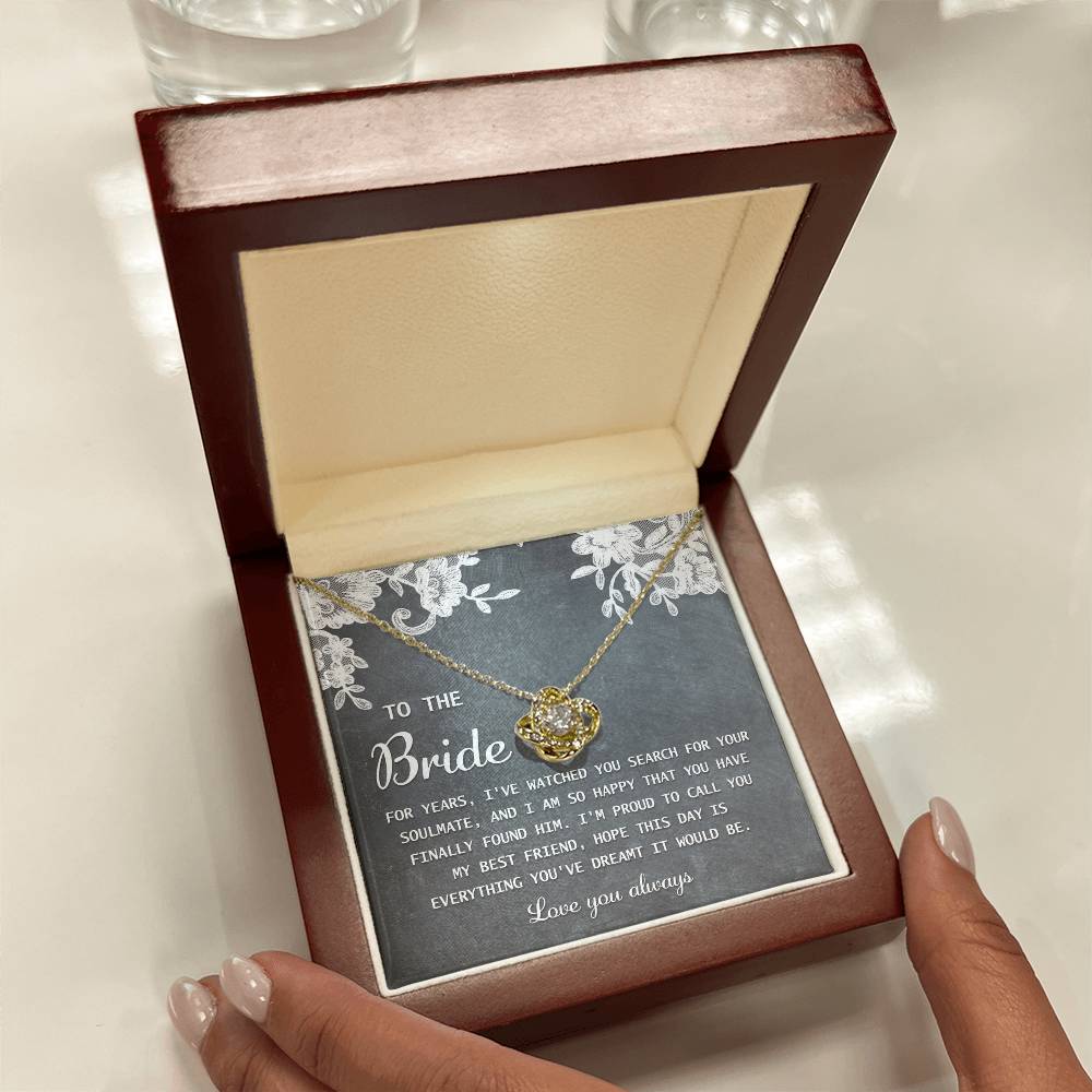 This Day - Love Knot Necklace For Bride From Best Friend