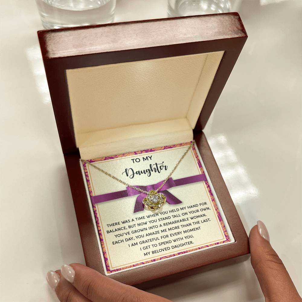 Every Moment I Get To Spend With You - Love Knot Necklace For Daughter