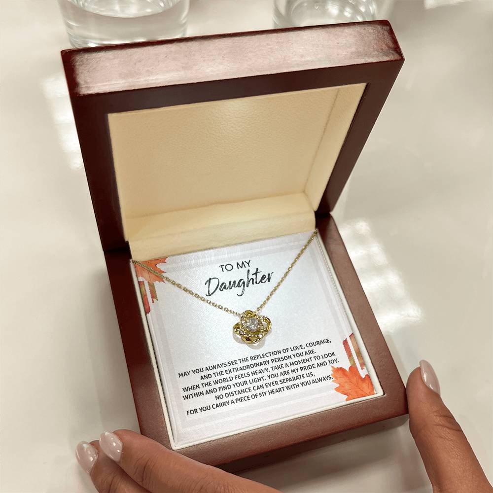 Find Your Light - Love Knot Necklace For Daughter