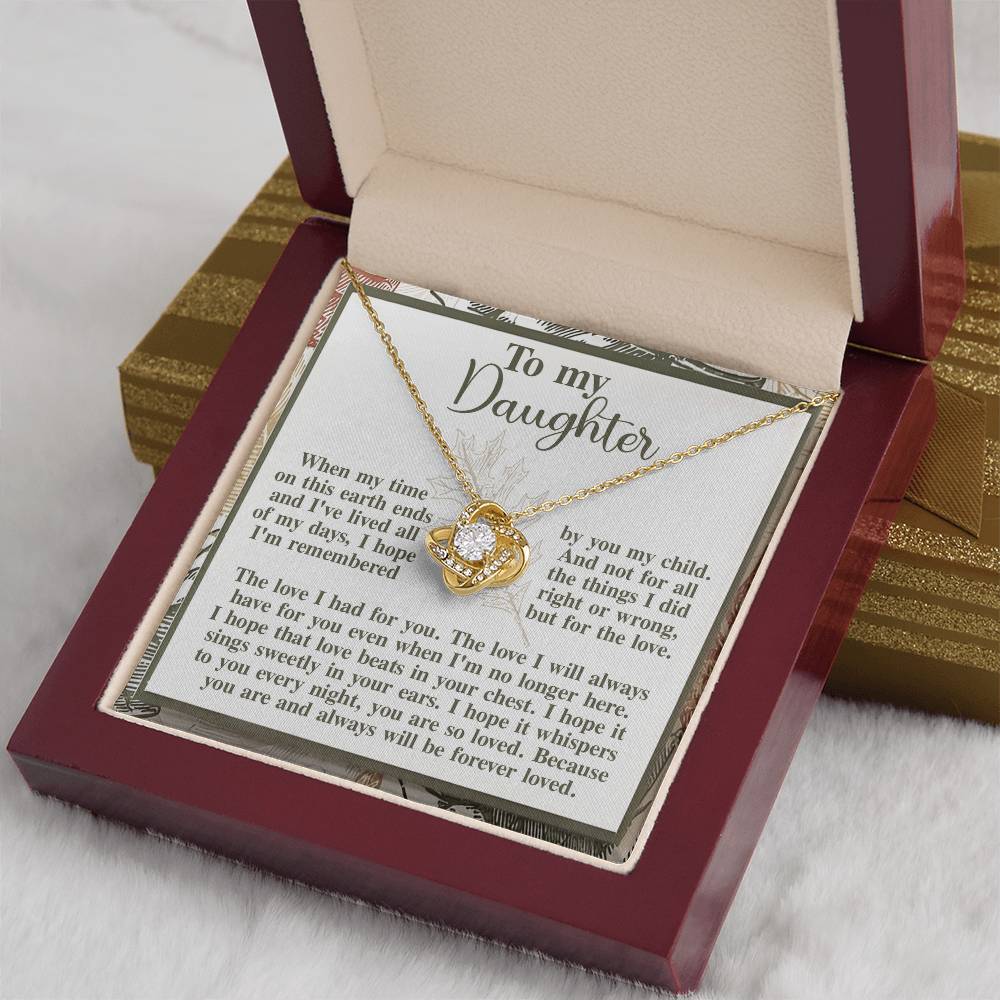 In Your Ears - Love Knot Necklace For Daughter