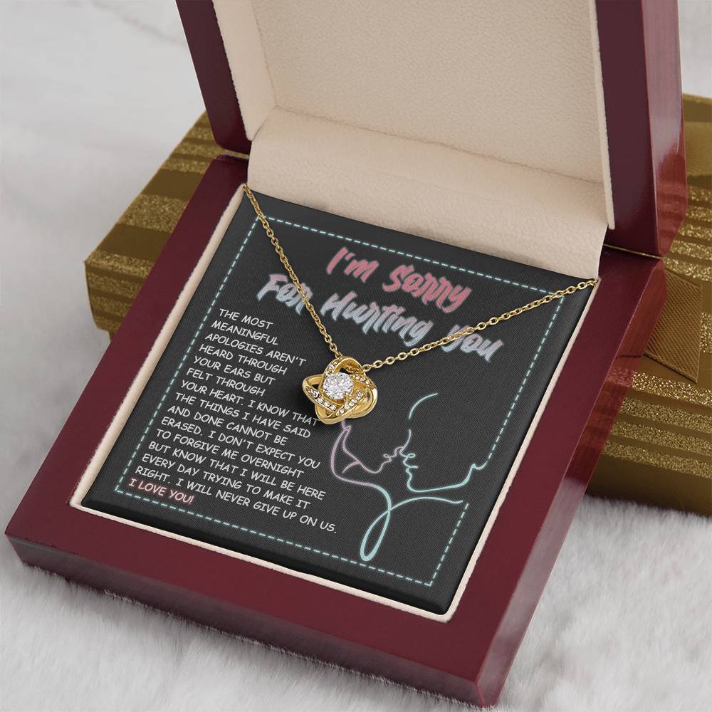 Never Give Up - Love Knot Apology Necklace
