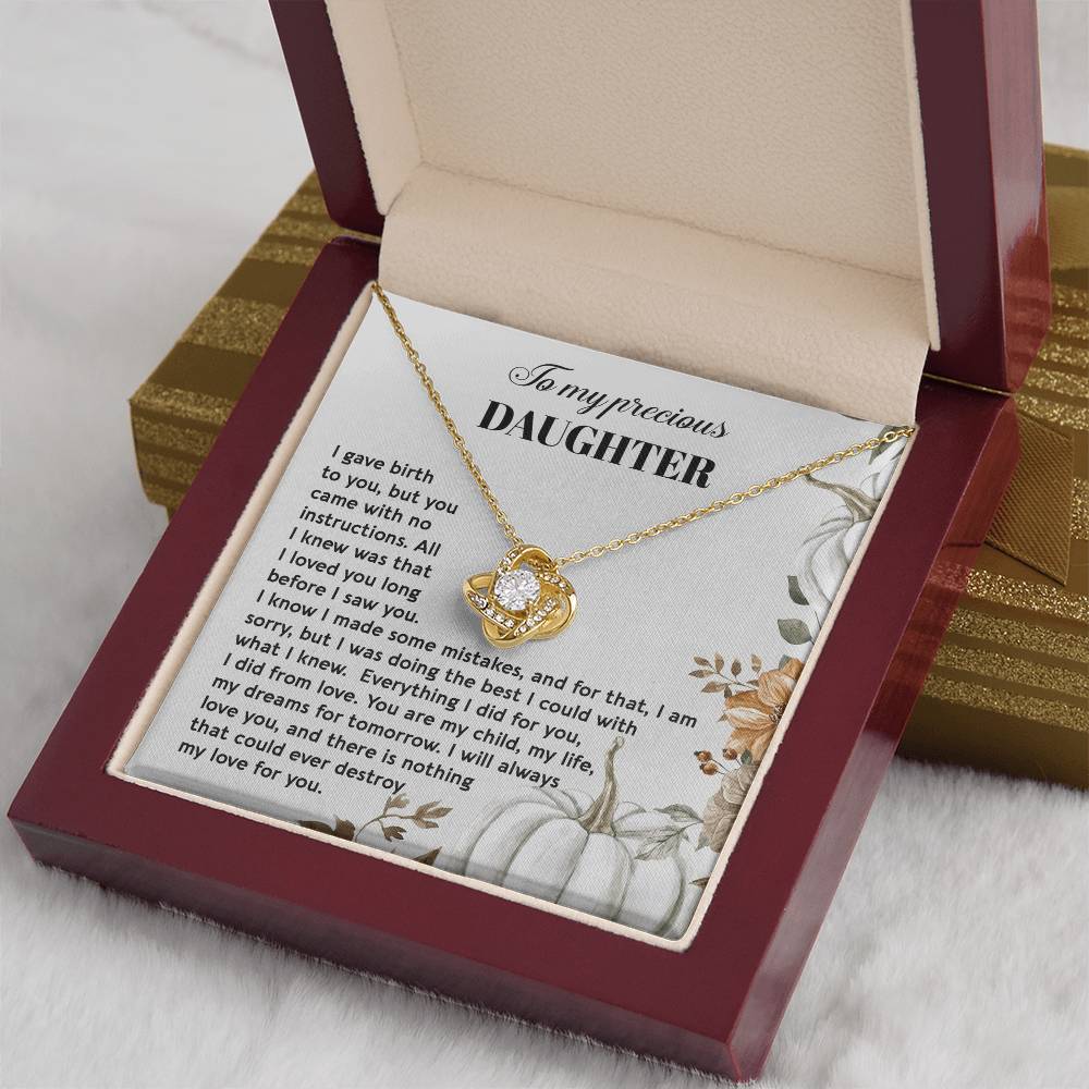 My Dreams For Tomorrow - Love Knot Necklace For Daughter
