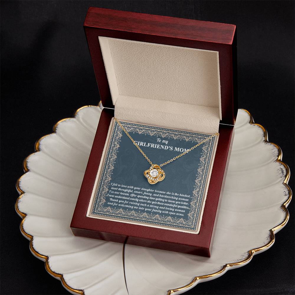 With Open Arms - Love Knot Necklace For Girlfriend's Mom