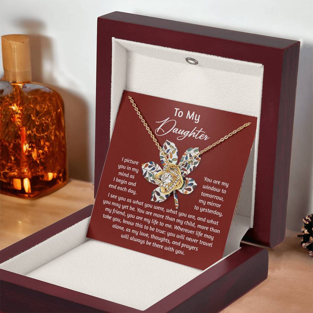 Window To Tomorrow - Love Knot Necklace For Daughter