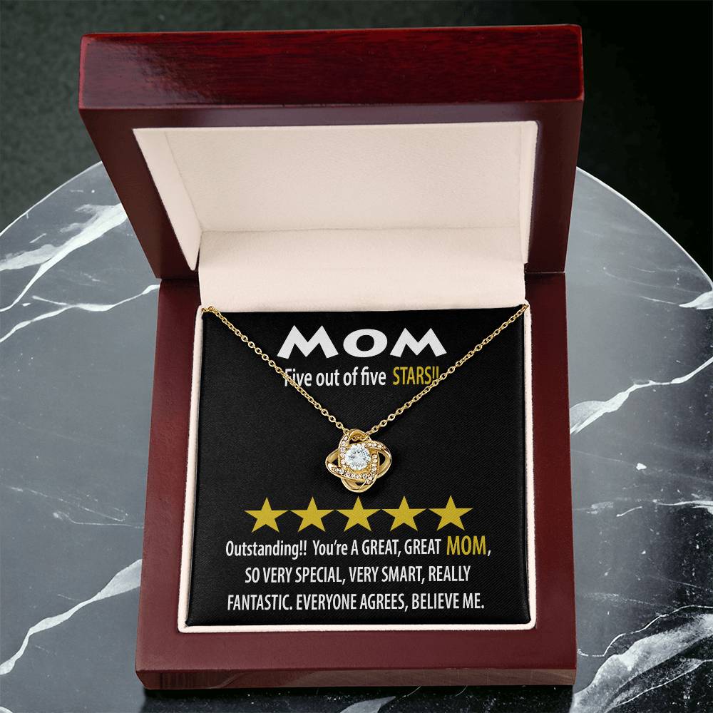 Five Out Of Five Stars - Love Knot Necklace For Mom
