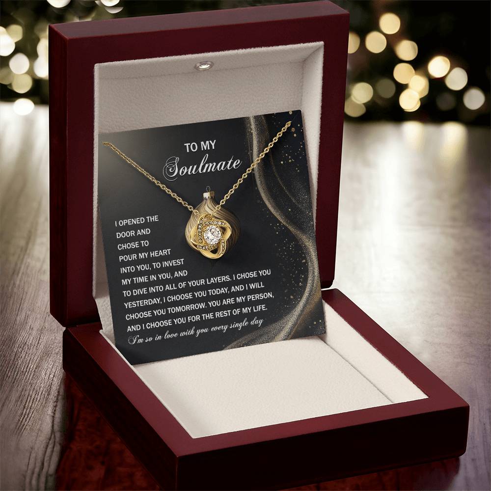 Into You - Love Knot Necklace For Soulmate For Christmas