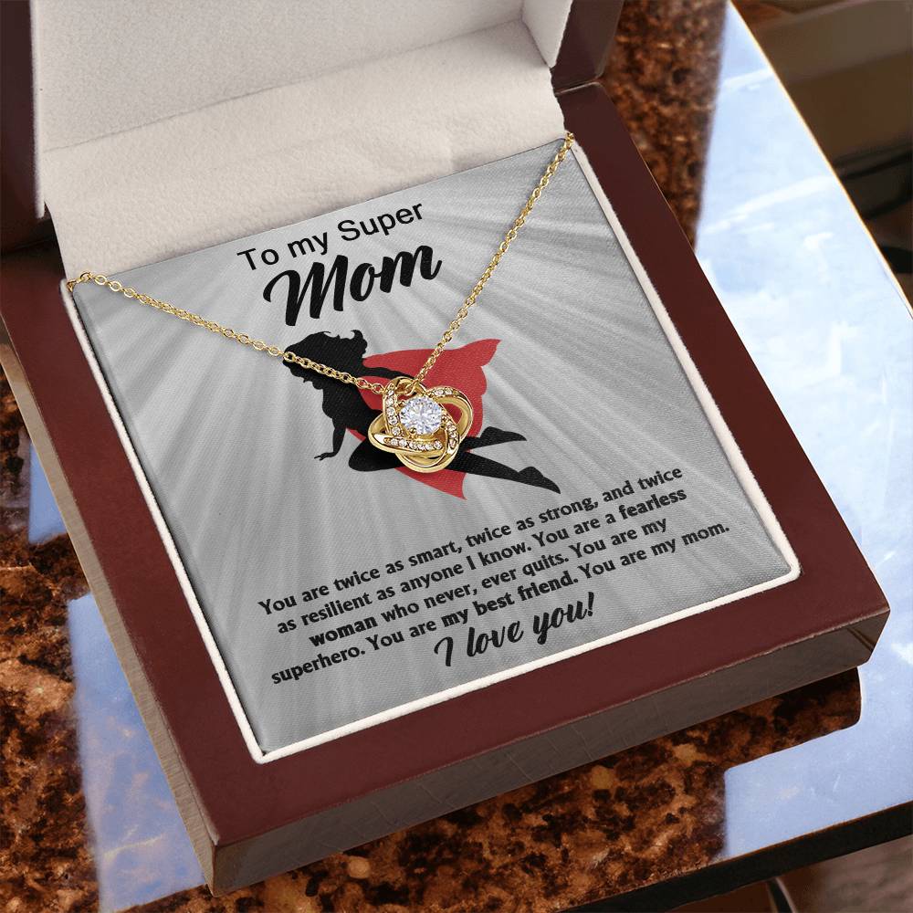 My Superhero - Love Knot Necklace For Mom