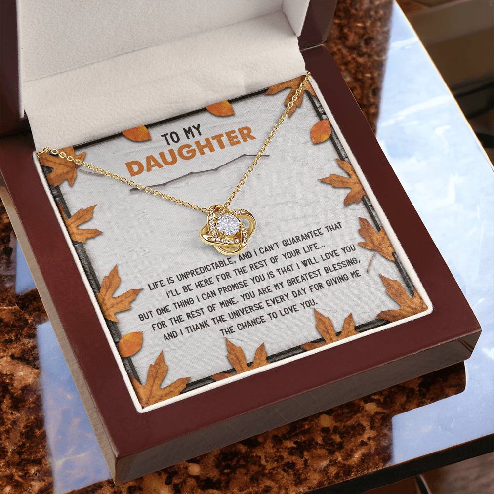 My Greatest Blessing - Love Knot Necklace For Daughter