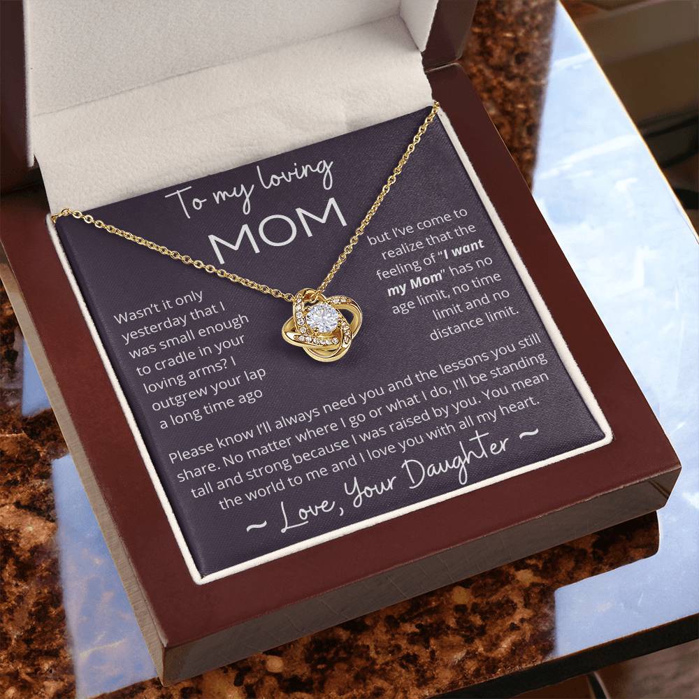 You Mean The World To Me - Love Knot Necklace For Mom