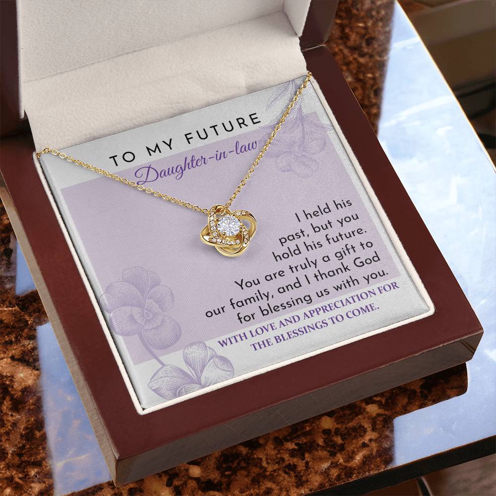 For The Blessings To Come - Love Knot Necklace For Future Daughter-In-Law