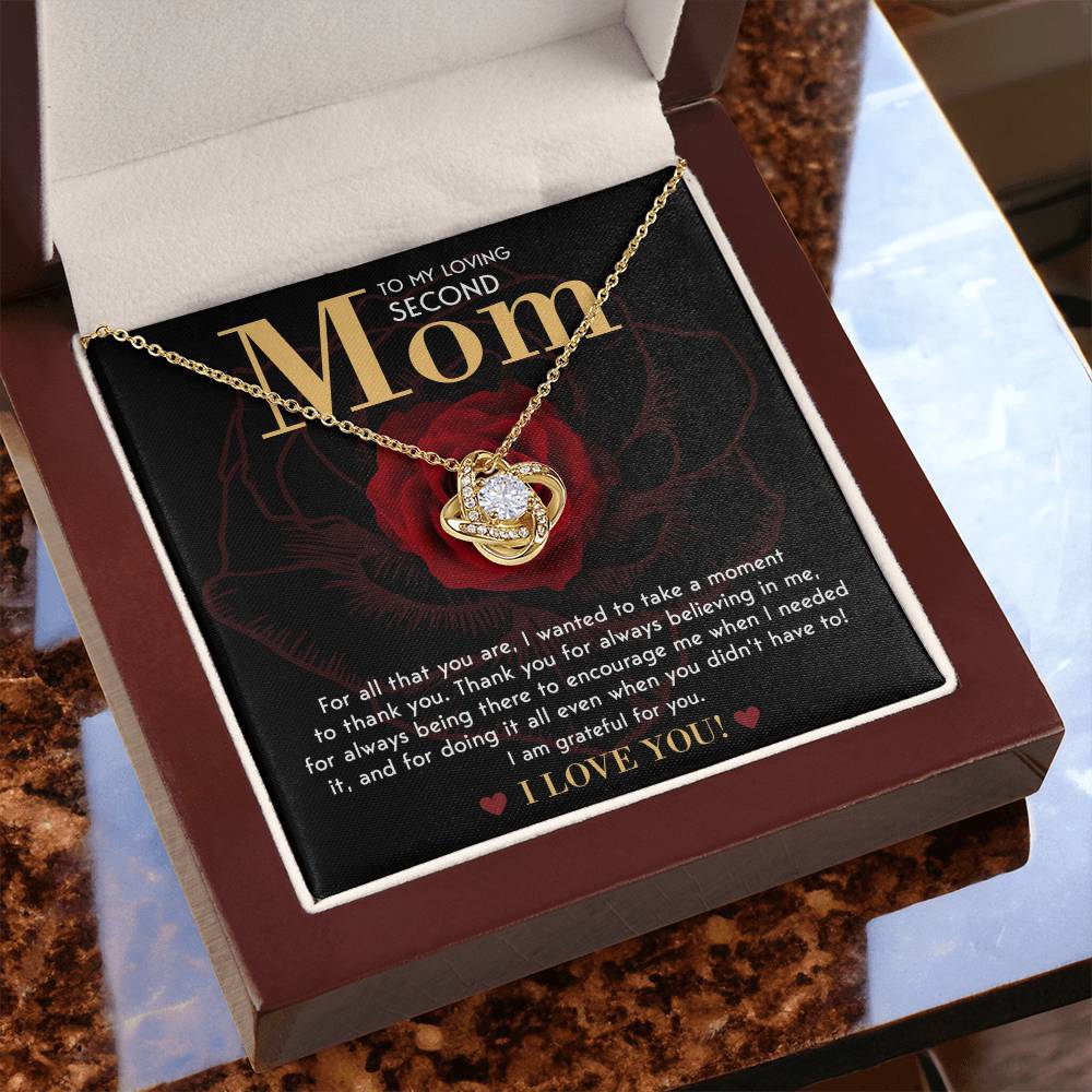 For All That You Are - Love Knot Necklace For Bonus Mom