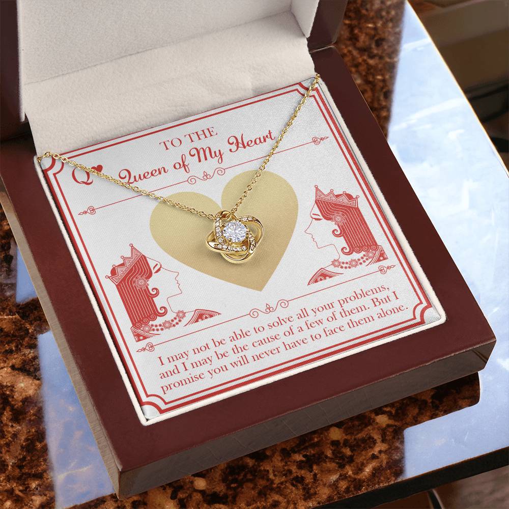 Queen Of My Heart - Love Knot Necklace For Her