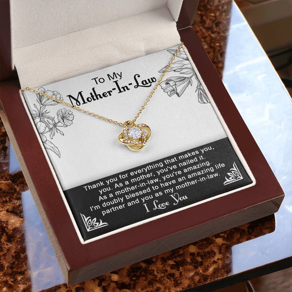 Doubly Blessed - Love Knot Necklace For Mother-In-Law