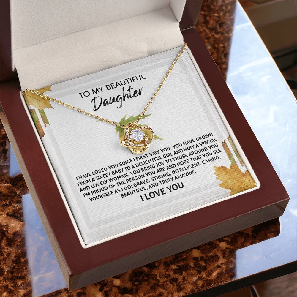 See Yourself As I Do - Love Knot Necklace For Daughter