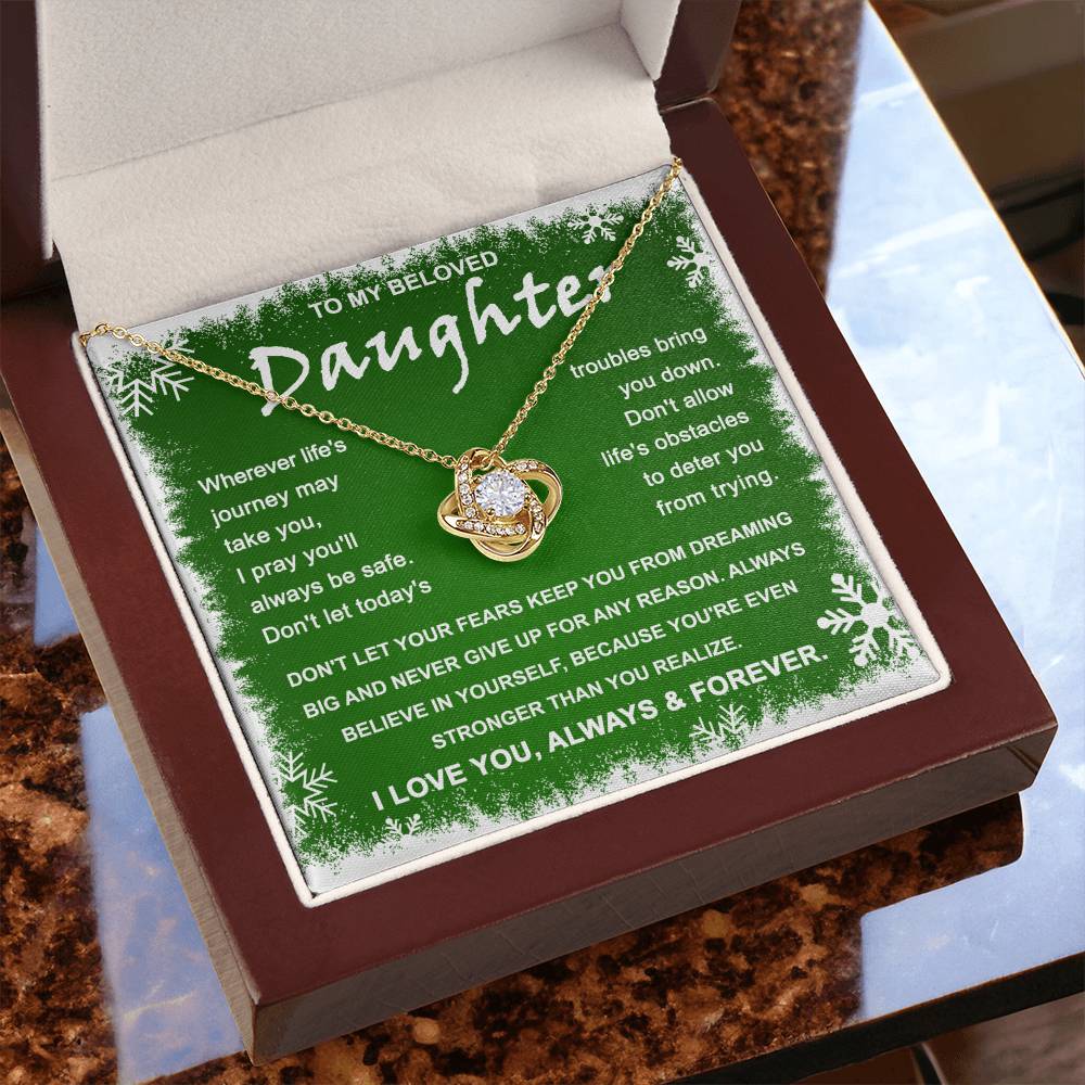 Dream Big - Love Knot Necklace For Daughter For Christmas