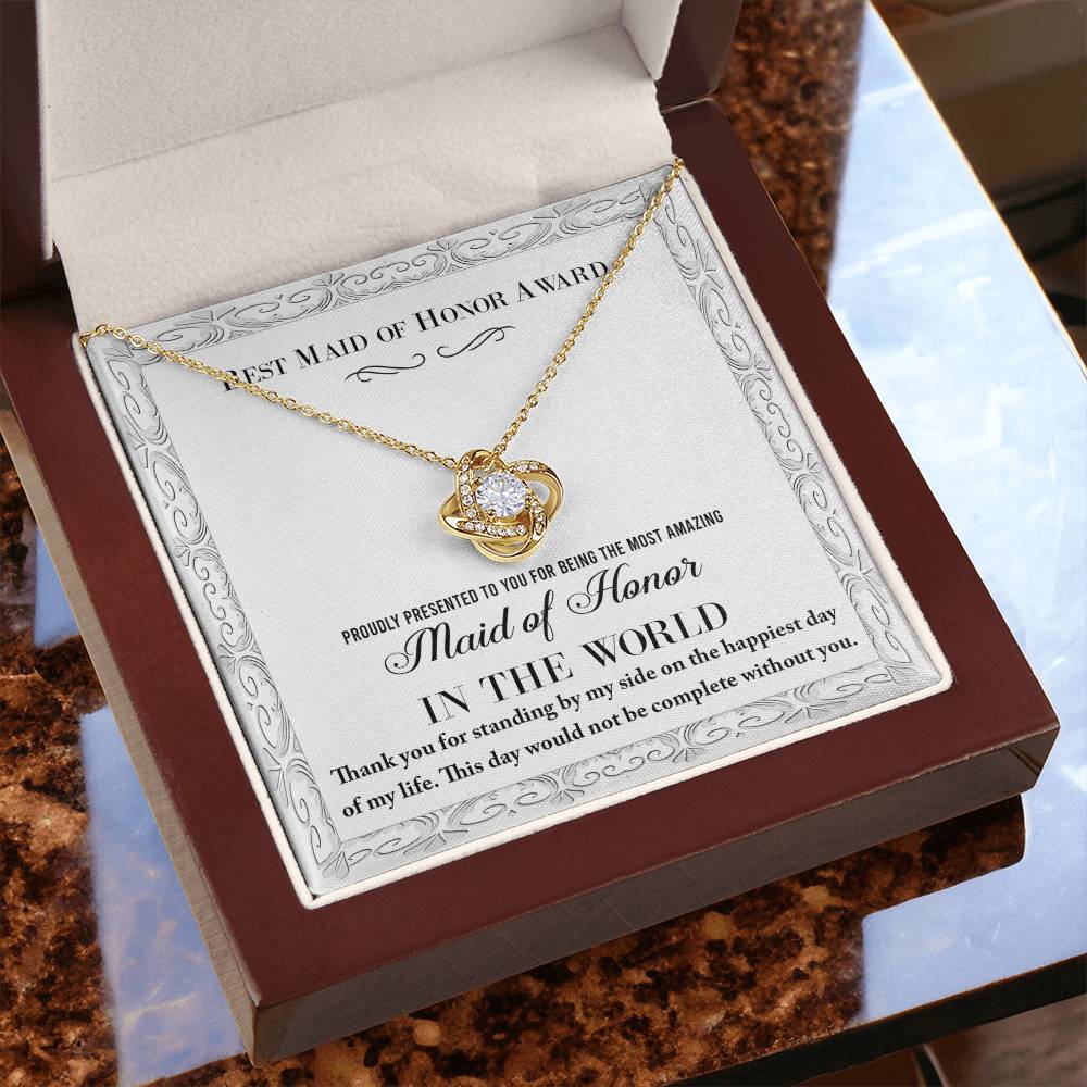 For Standing By My Side - Love Knot Necklace For Maid Of Honor
