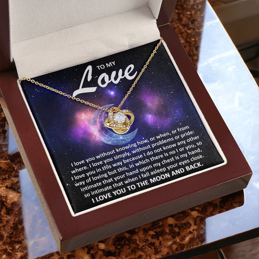 I Love You - Love Knot Necklace For Your Love