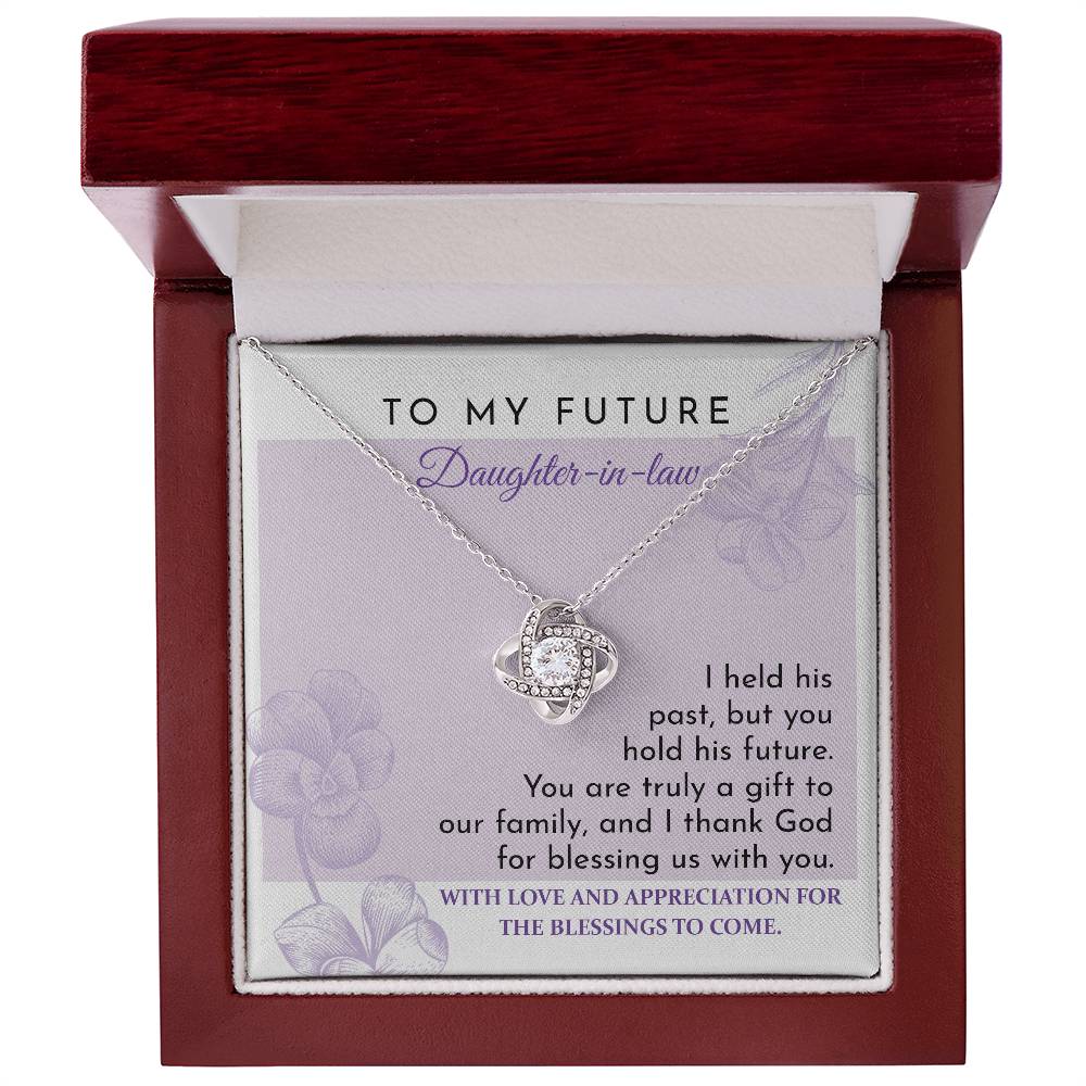 For The Blessings To Come - Love Knot Necklace For Future Daughter-In-Law