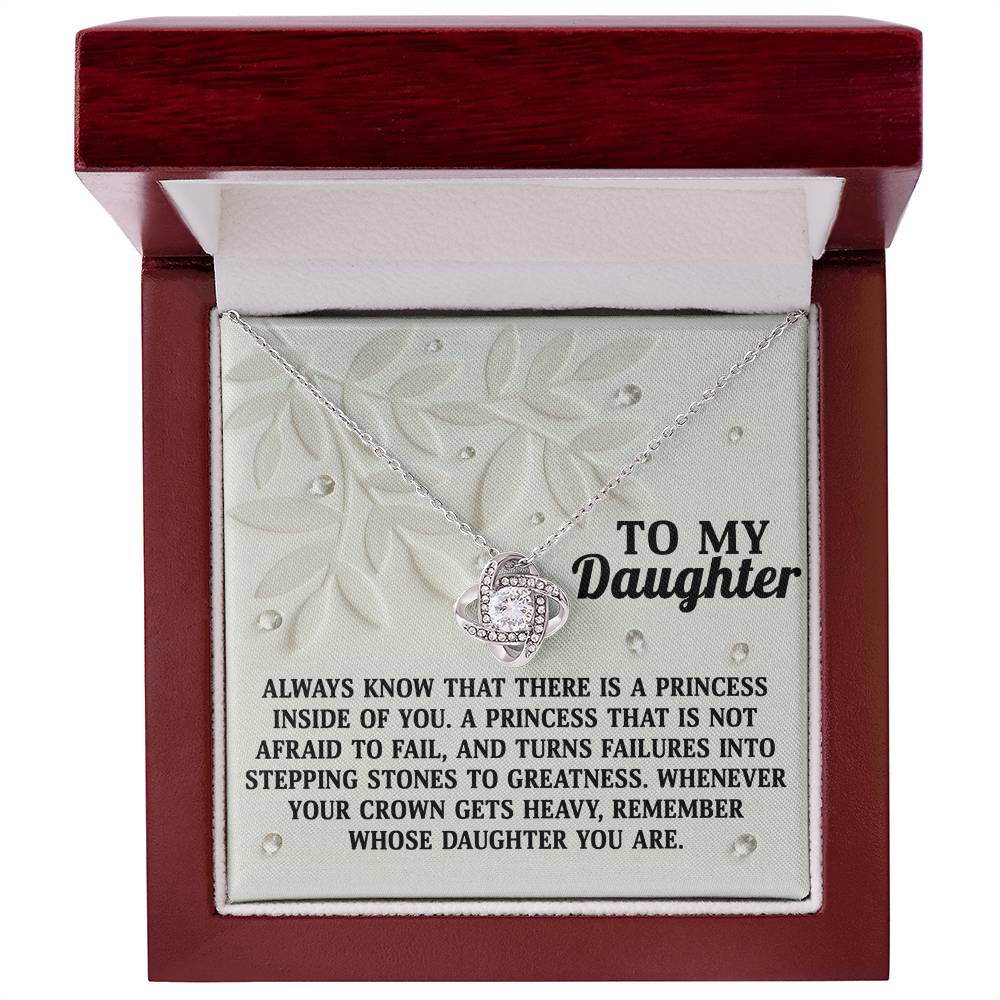 Inside Of You - Love Knot Necklace For Daughter