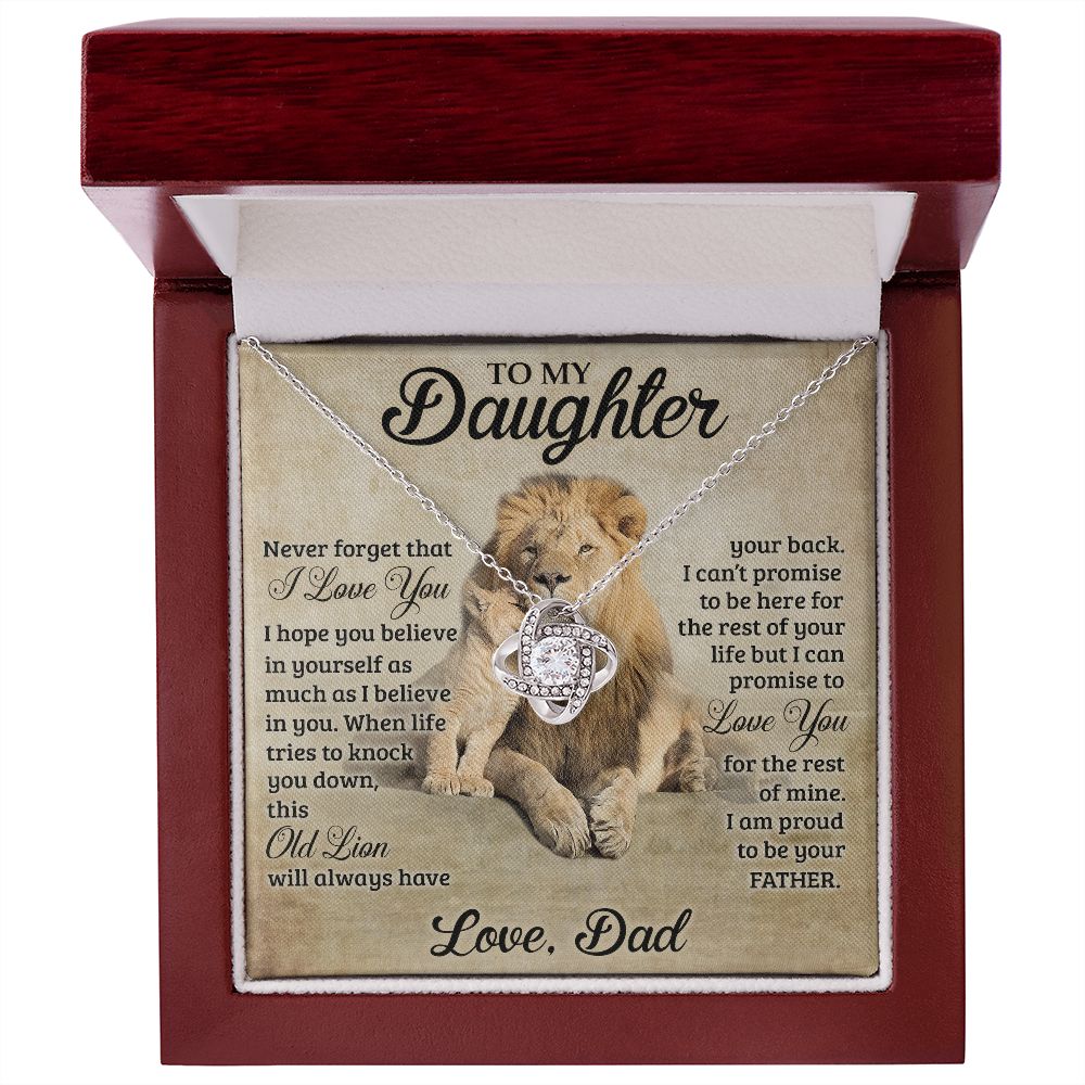 Proud To Be Your Father - Love Knot Necklace For Daughter