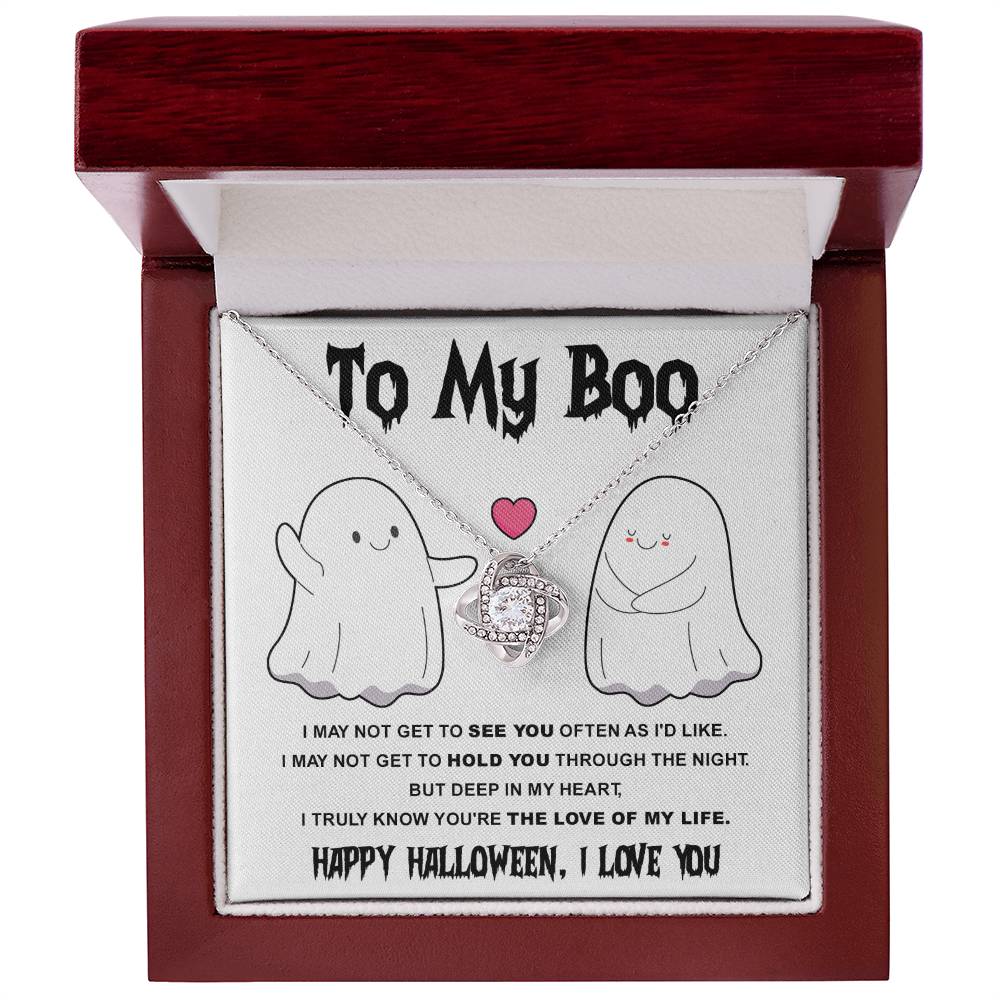 To My Boo - Love Knot Halloween Necklace