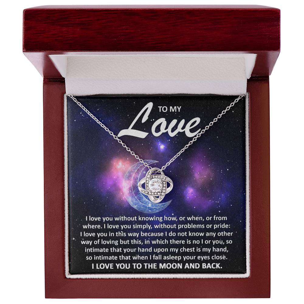 I Love You - Love Knot Necklace For Your Love