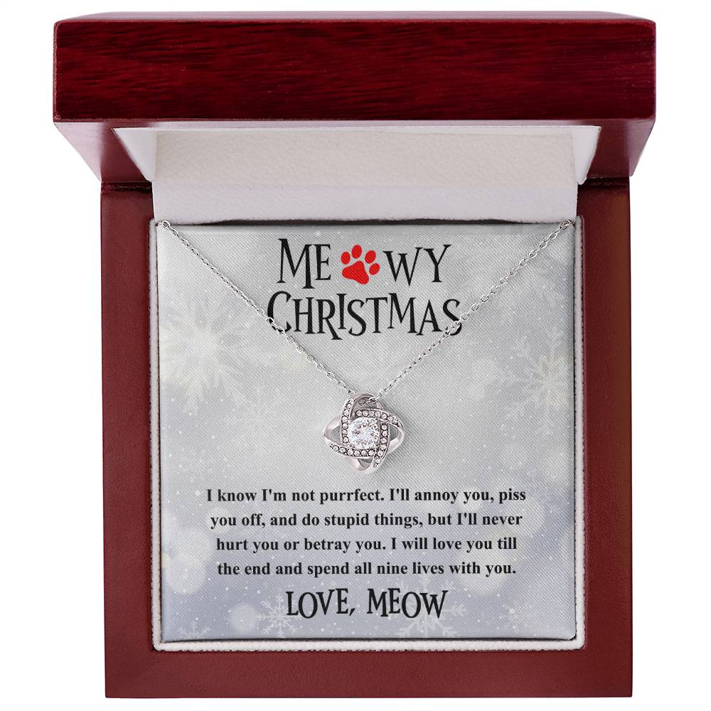 Meowy Christmas - Love Knot Necklace For Cat Lover