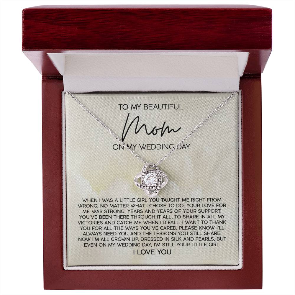 Still Your Little Girl - Love Knot Necklace For Mom On Wedding Day