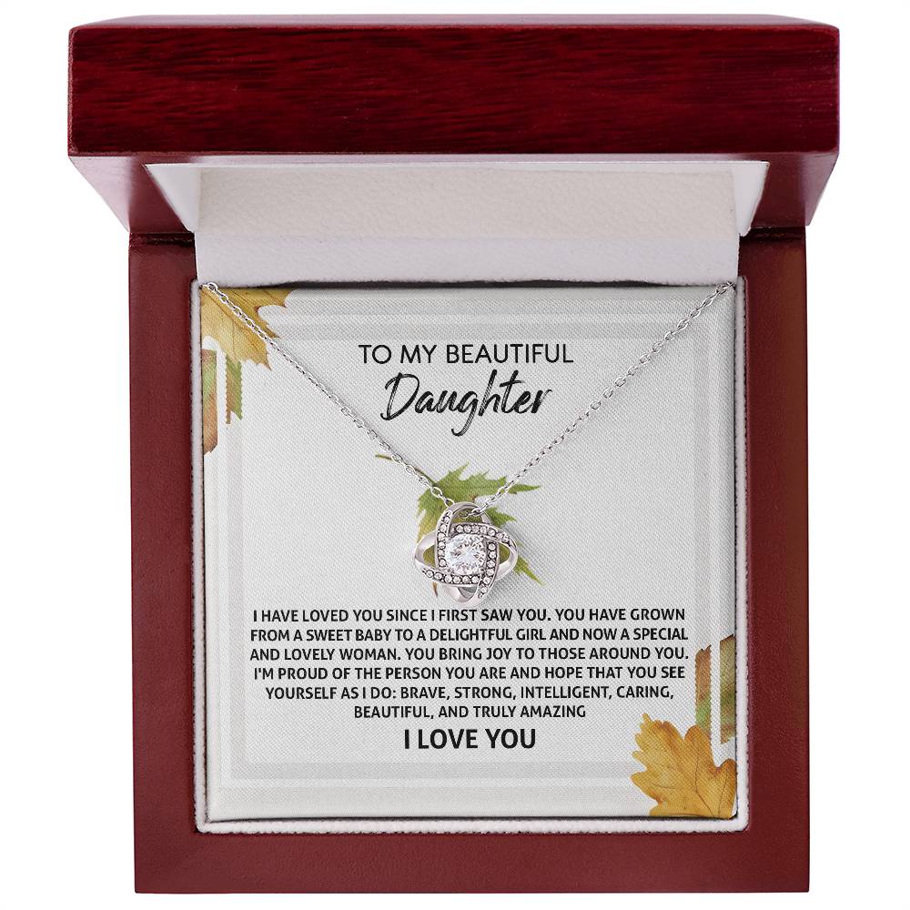 See Yourself As I Do - Love Knot Necklace For Daughter
