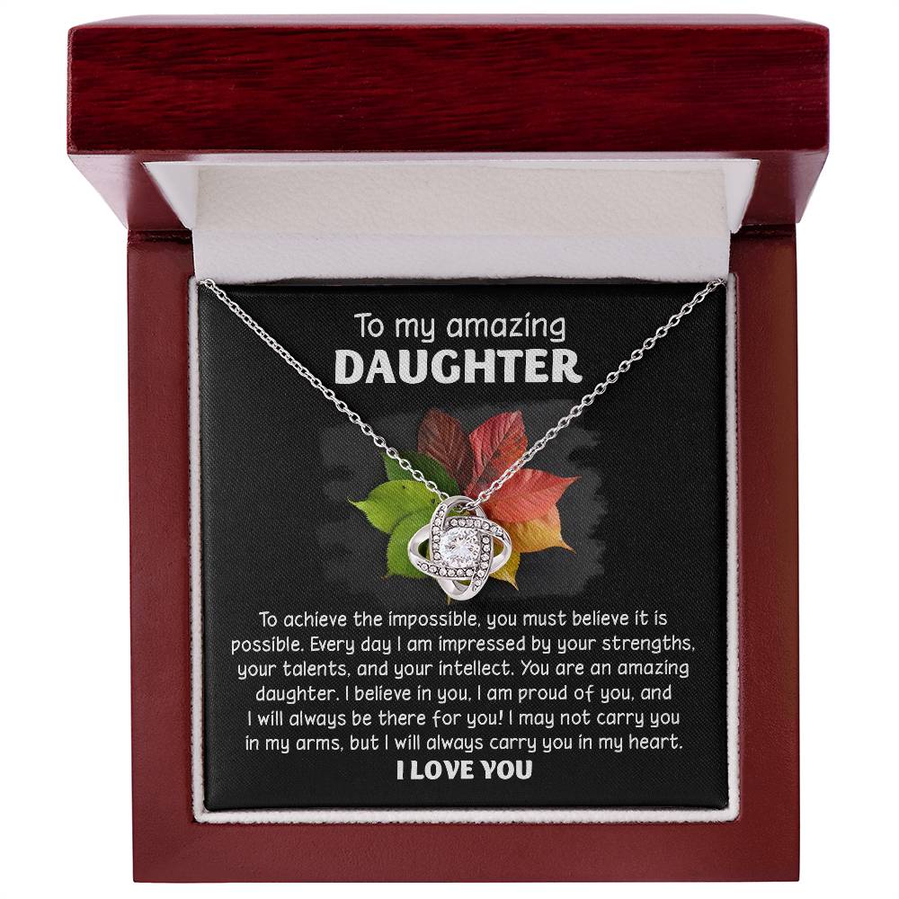 It Is Possible - Love Knot Necklace For Daughter