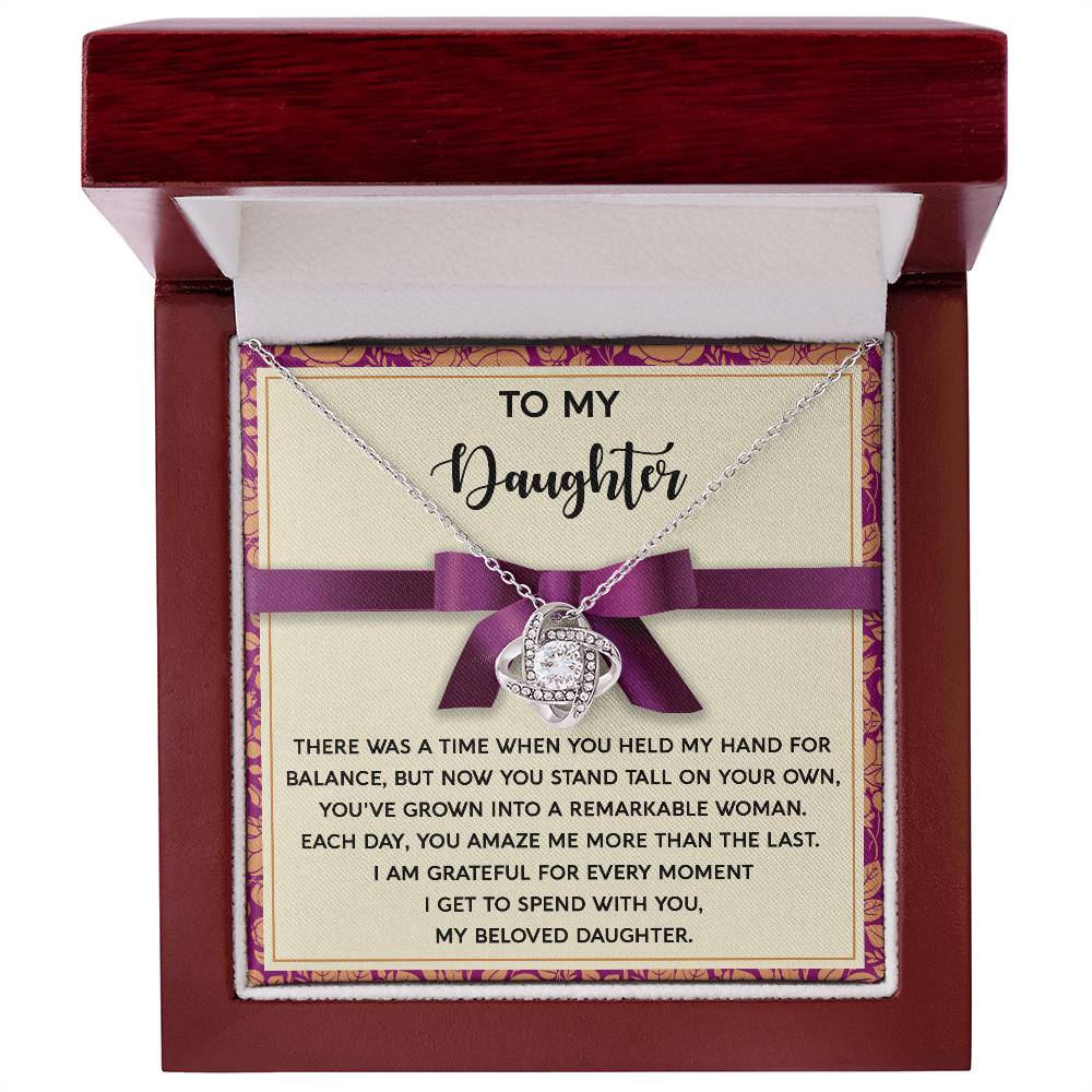 Every Moment I Get To Spend With You - Love Knot Necklace For Daughter