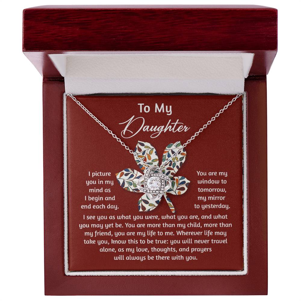 Window To Tomorrow - Love Knot Necklace For Daughter
