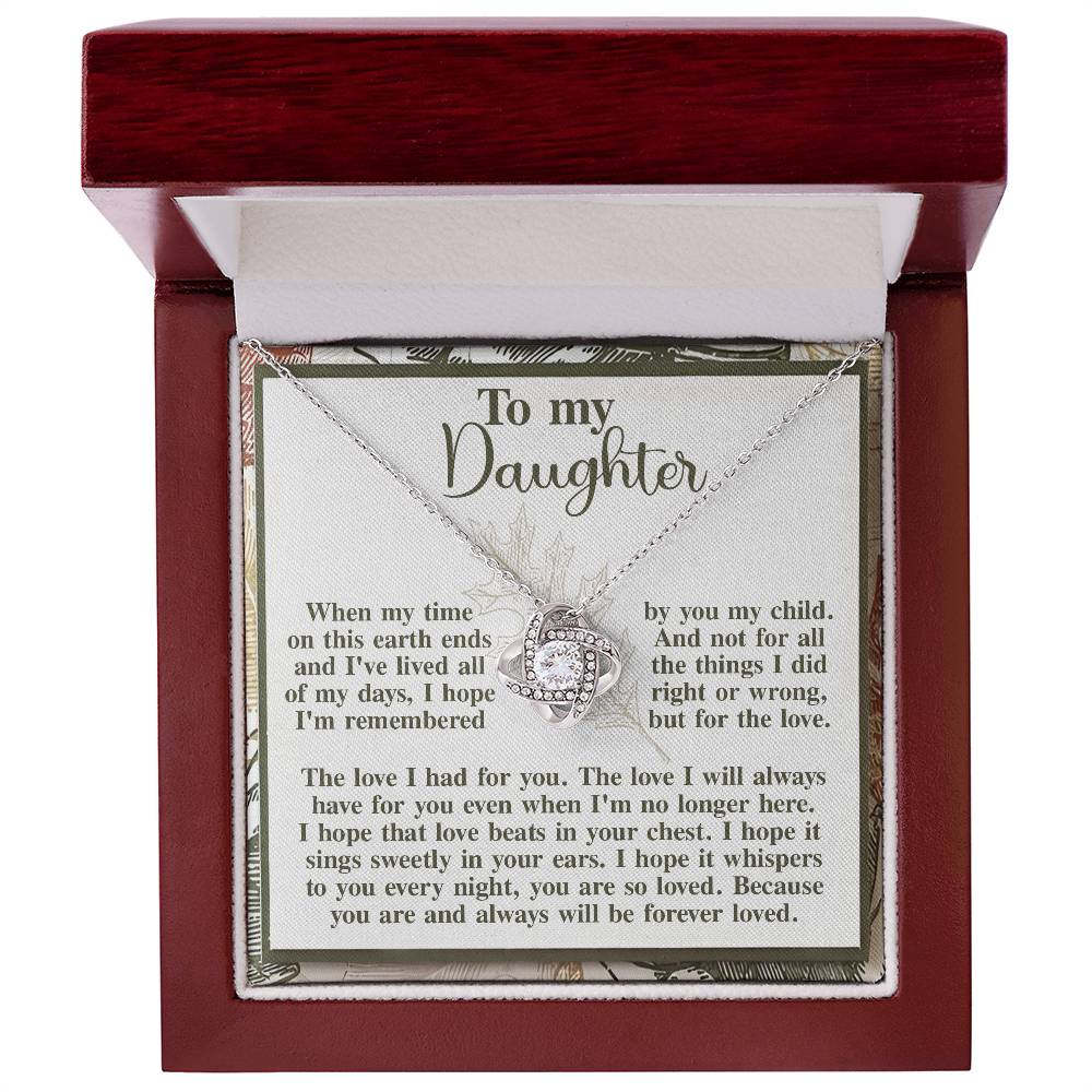 In Your Ears - Love Knot Necklace For Daughter