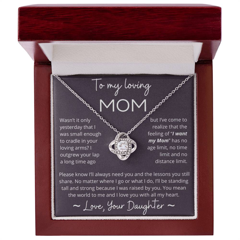 You Mean The World To Me - Love Knot Necklace For Mom