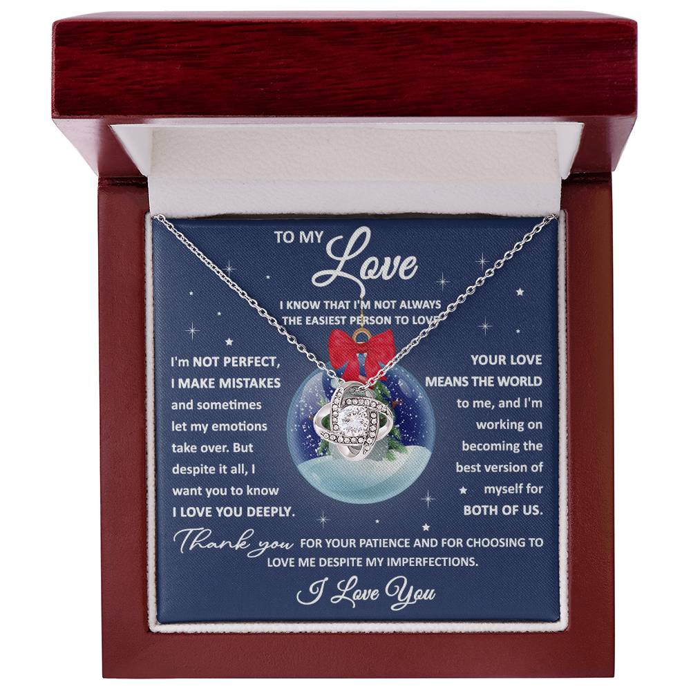 Best Version Of Myself - Christmas Love Knot Necklace For My Love