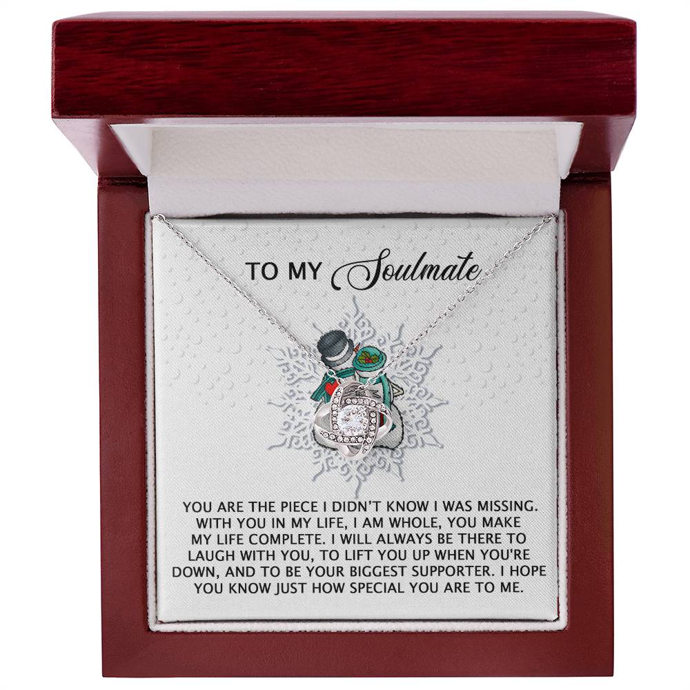 The Piece I Didn't Know I Was Missing - Love Knot Necklace For Soulmate For Christmas