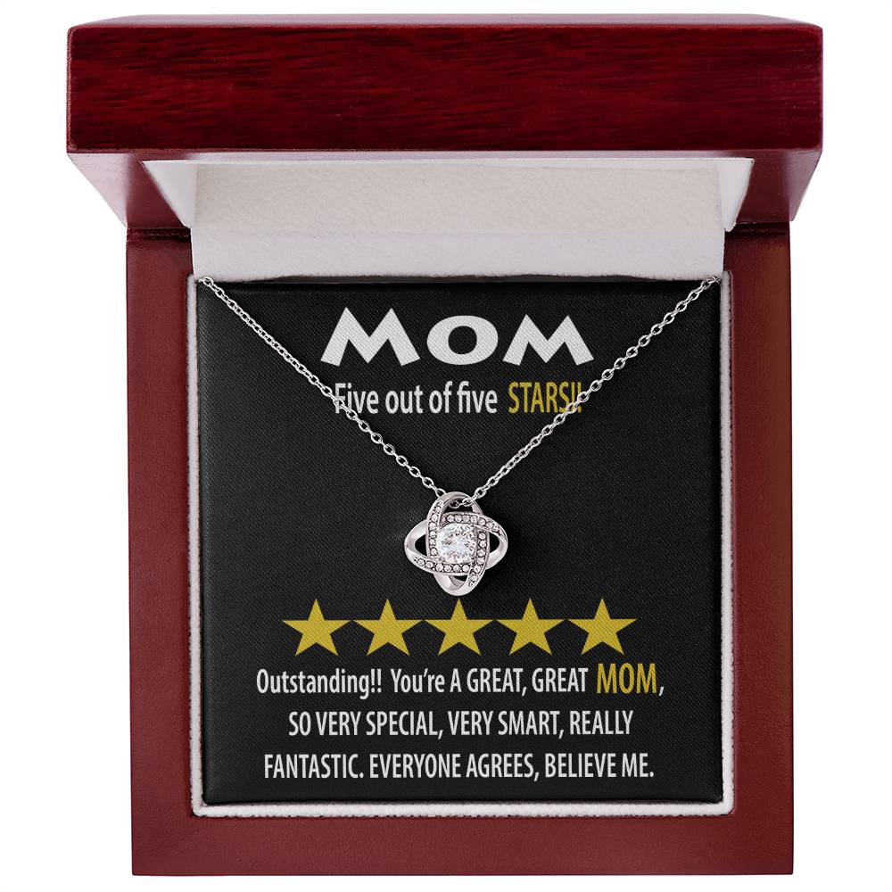 Five Out Of Five Stars - Love Knot Necklace For Mom