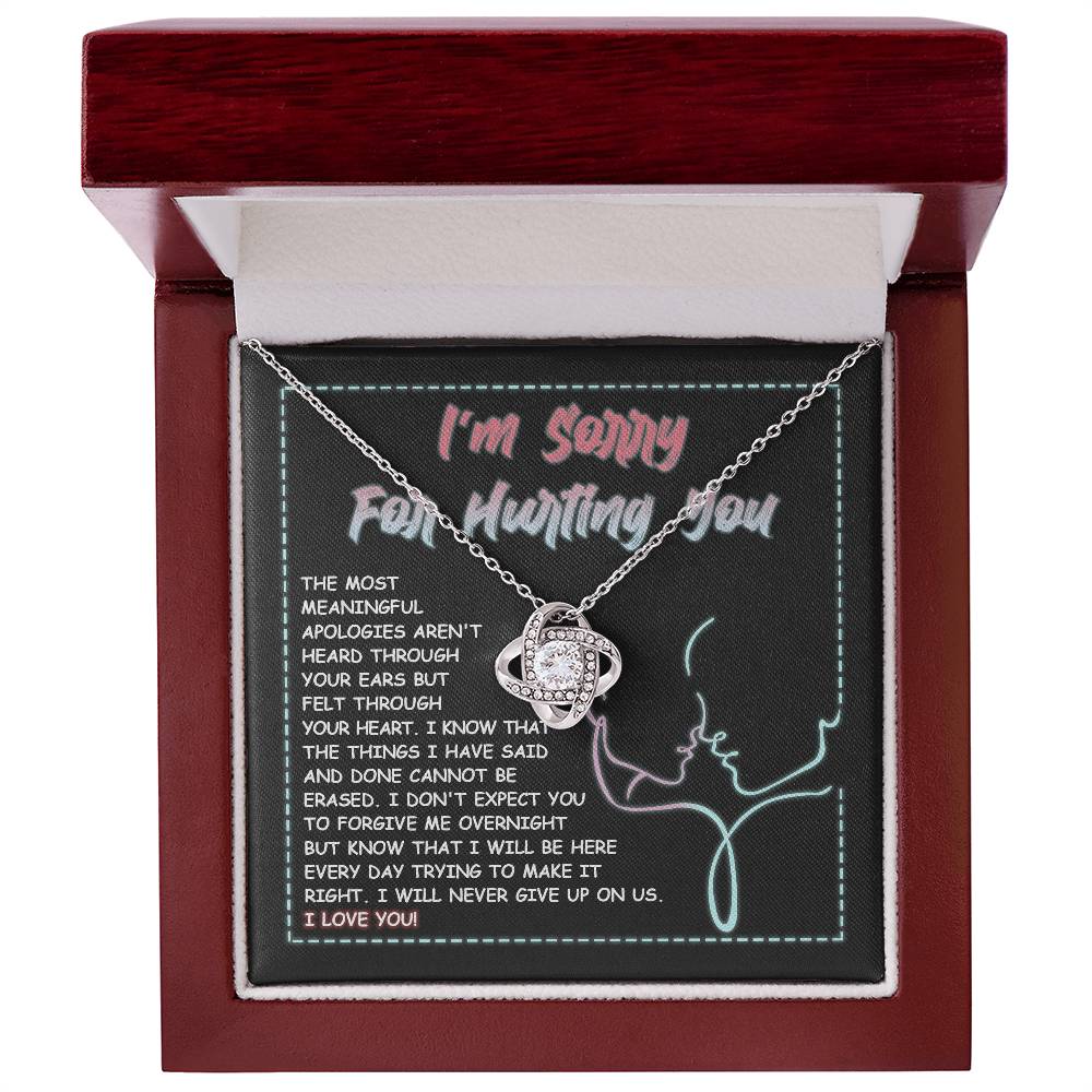 Never Give Up - Love Knot Apology Necklace