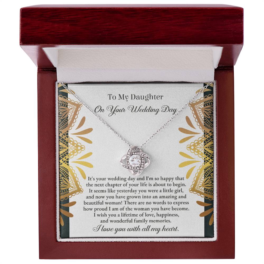 A Little Girl - Love Knot Necklace For Daughter On Wedding Day