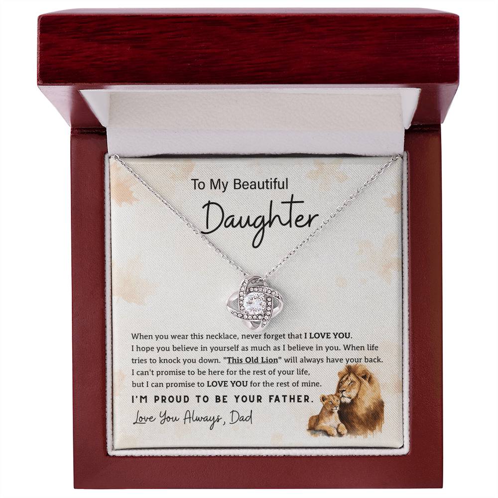 This Old Lion - Love Knot Necklace For Daughter