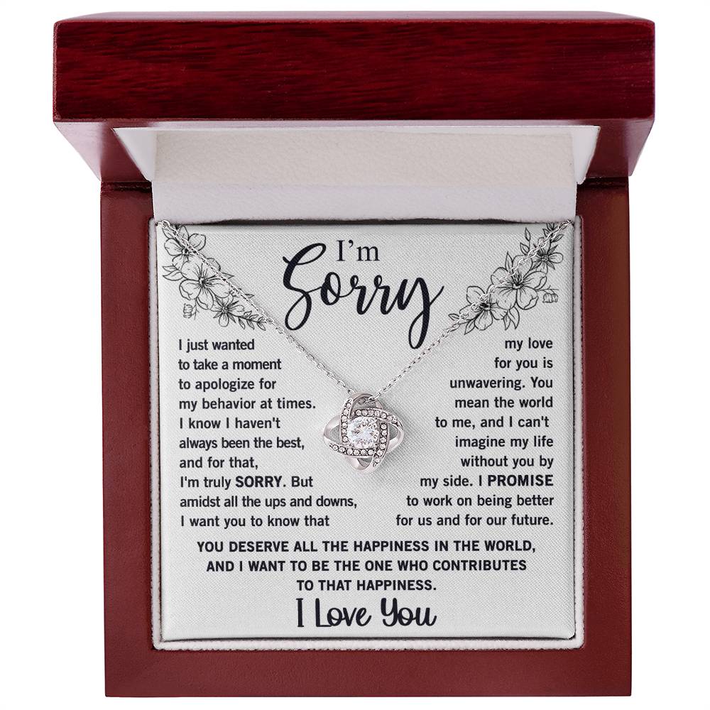 I'm Sorry - Love Knot Necklace For Her