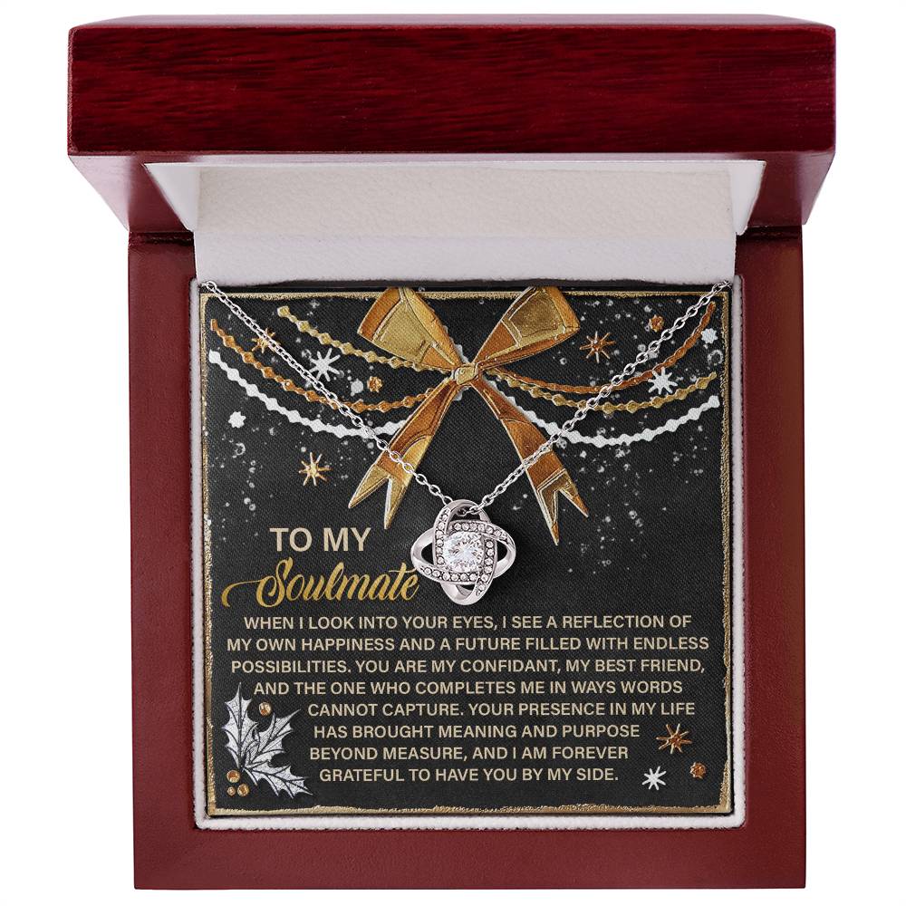 Reflection Of My Own Happiness - Love Knot Necklace For Soulmate For Christmas
