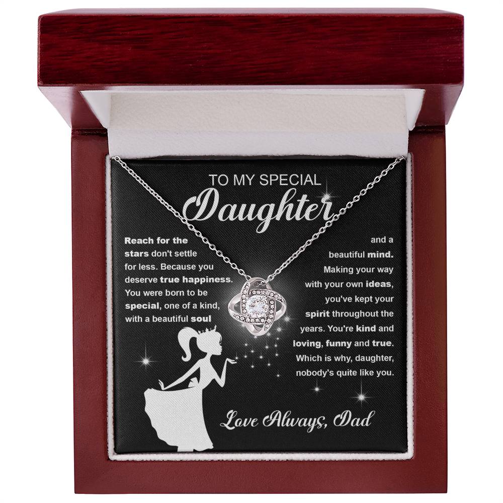 Reach For The Stars - Love Knot Necklace For Daughter