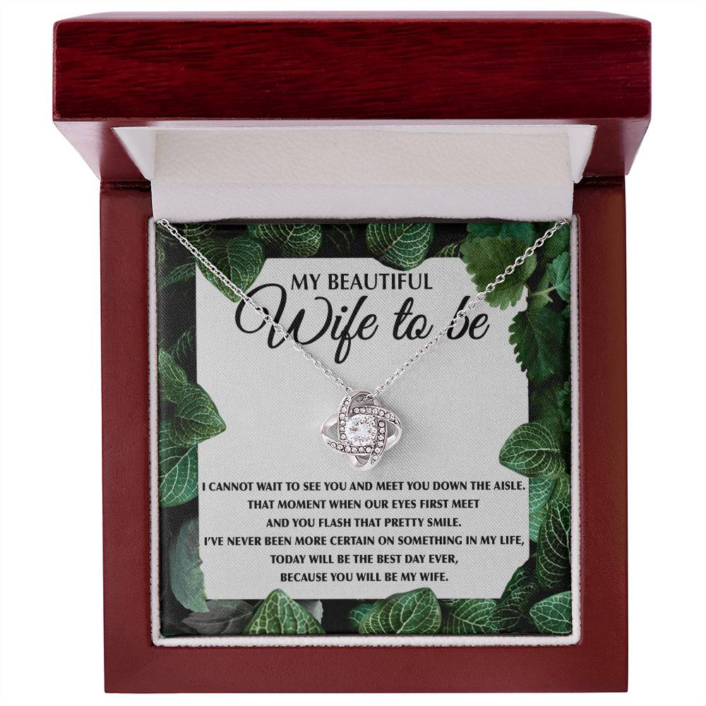 Never Been More Certain - Love Knot Necklace For Wife To Be