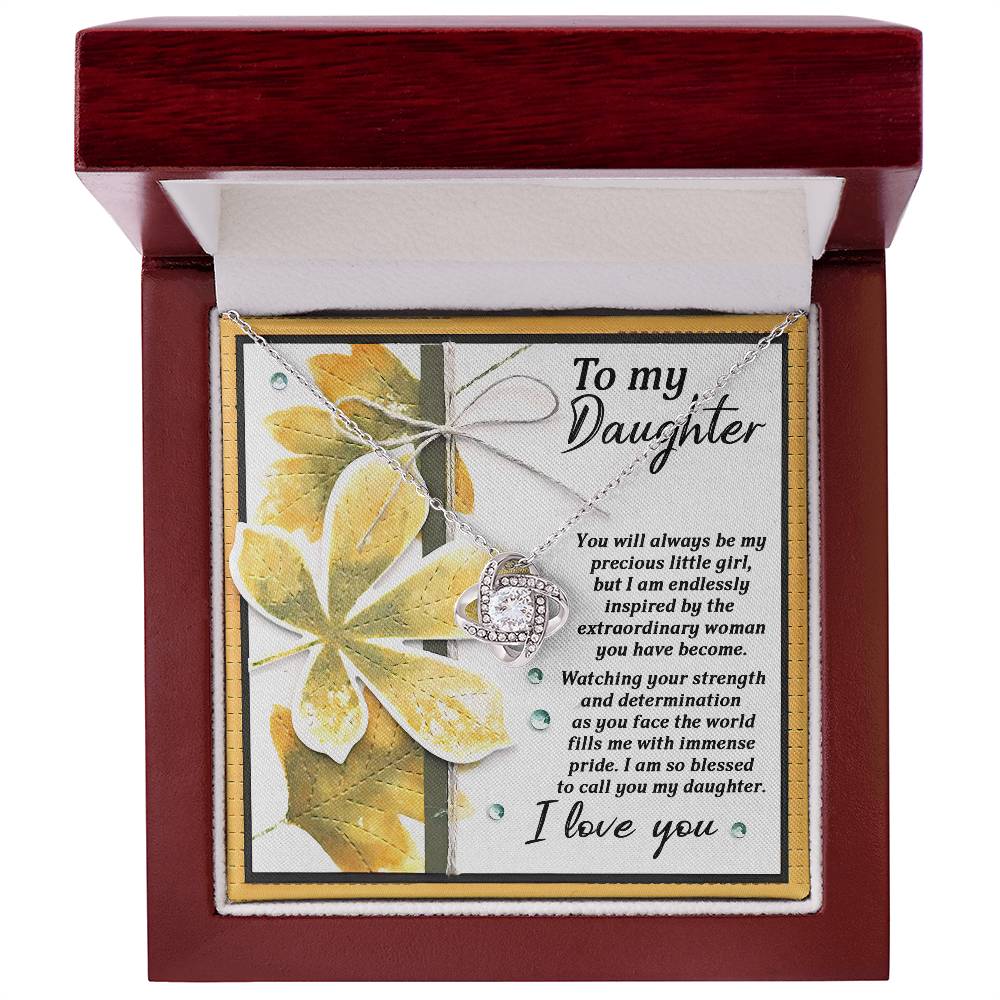 Blessed To Call You My Daughter - Love Knot Necklace For Daughter