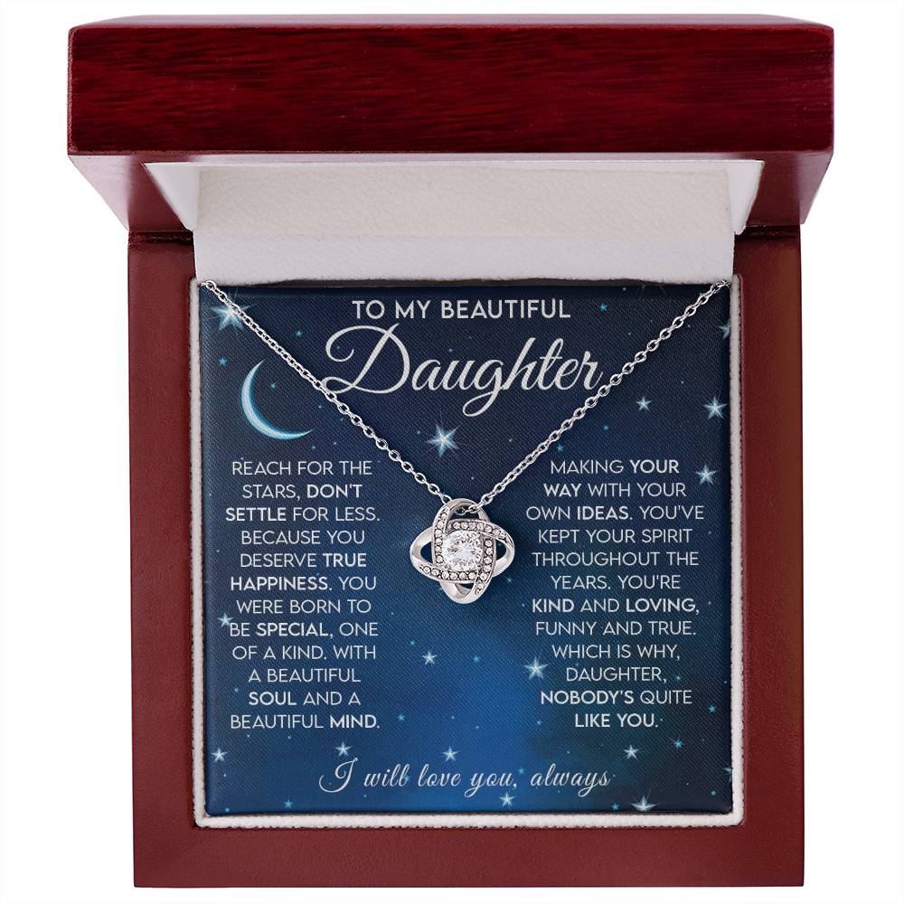 Reach For The Stars - Love Knot Necklace For Daughter