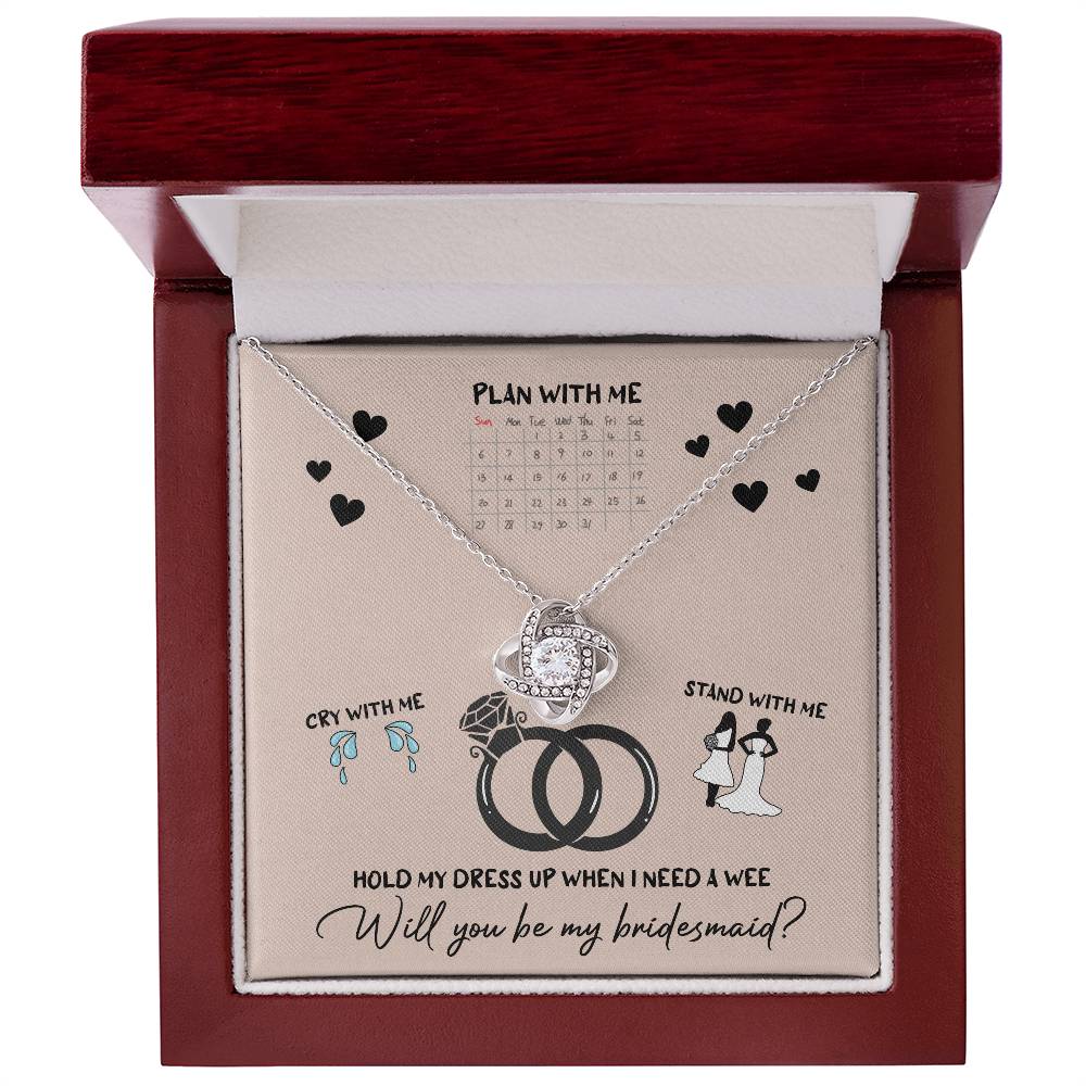 Be My Bridesmaid - Love Knot Necklace For Bridesmaid