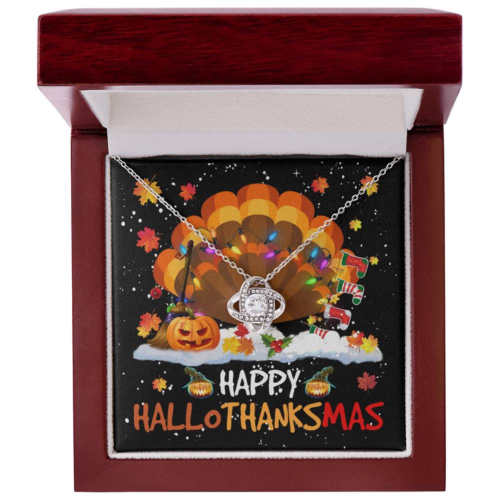 Happy HalloThanksMas - Festive Love Knot Necklace